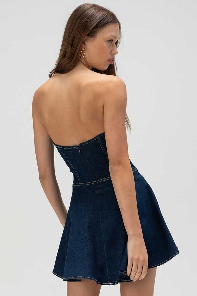 Summer Flared Mini Dress-dresses > flared dress-Laventaire-Laventaire