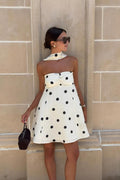 Summer Polka Dot Dress-dresses > mini dress-Laventaire-Laventaire