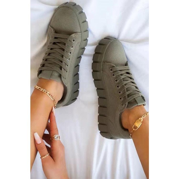 Summer Ready Casual Sneakers-footwear > sneakers-Laventaire-Olive Green-35-Laventaire