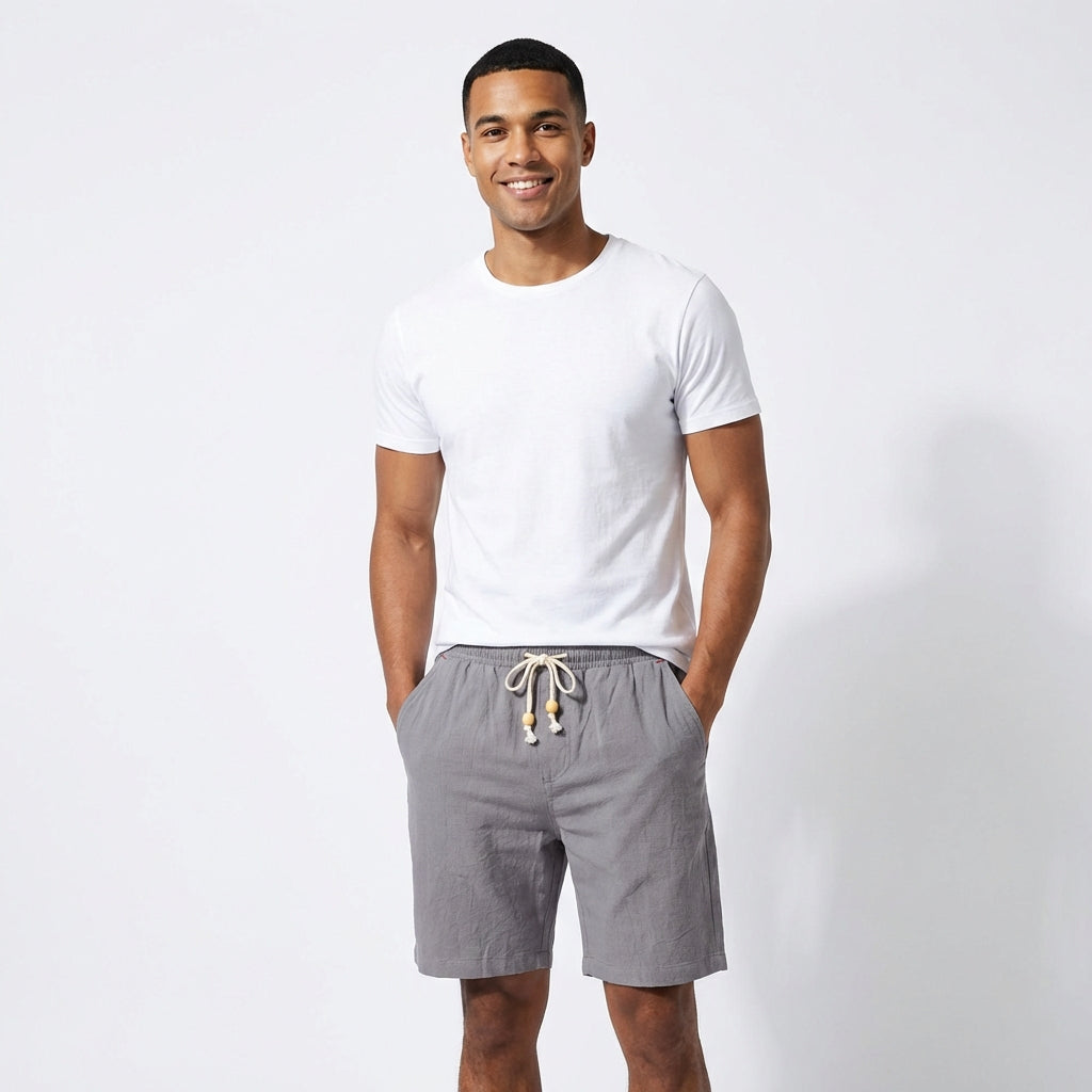 Summer Relaxed Shorts-shorts > casual shorts-Laventaire-Gray-XS-Laventaire
