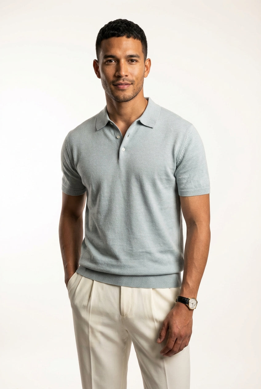 Summer Slim Fit Polo Shirt-shirts > polo shirts-Laventaire-Laventaire