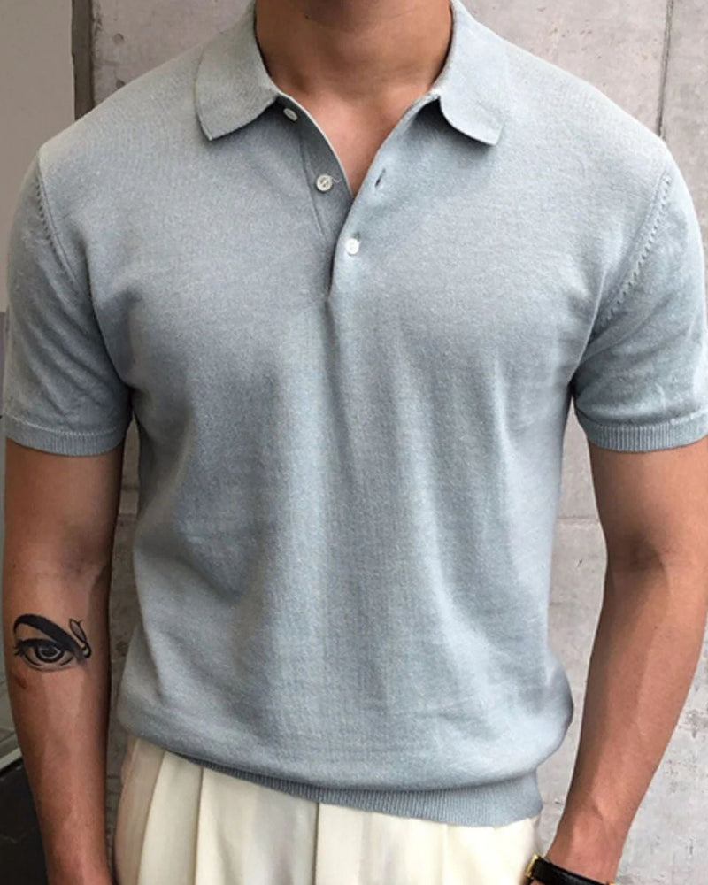 Summer Slim Fit Polo Shirt-shirts > polo shirts-Laventaire-Laventaire