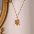 Sun Pendant Necklace-jewelry > necklaces > pendant necklaces-Laventaire-Laventaire