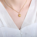 Sun Pendant Necklace-jewelry > necklaces > pendant necklaces-Laventaire-Laventaire
