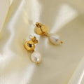 Synthetic Pearl Earrings-jewelry > earrings > drop earrings-Laventaire-Laventaire