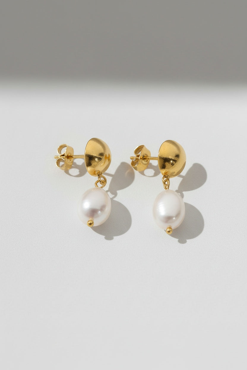 Synthetic Pearl Earrings-jewelry > earrings > drop earrings-Laventaire-Laventaire