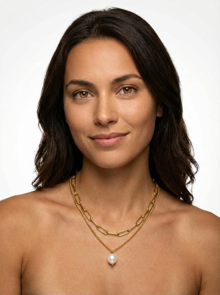 Synthetic Pearl Necklace Accent-jewelry > necklace-Laventaire-Laventaire