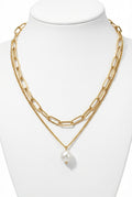 Synthetic Pearl Necklace Accent-jewelry > necklace-Laventaire-Gold-One Size-Laventaire