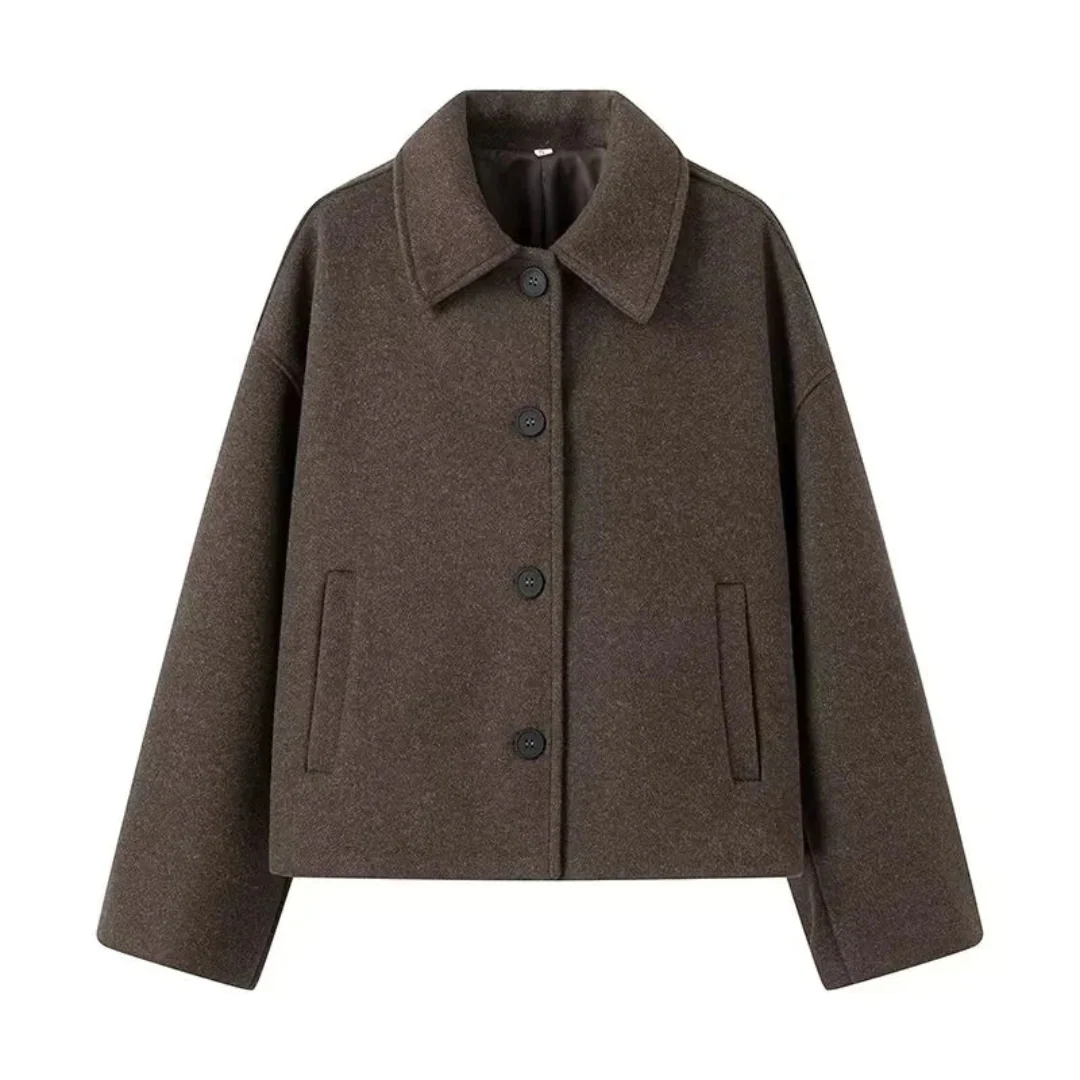 Tailored Buttoned Coat-outerwear > coats > tailored coats-Laventaire-Laventaire