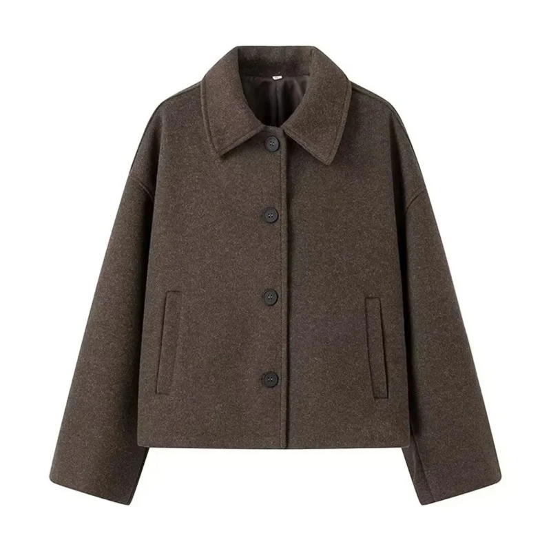 Tailored Buttoned Coat-outerwear > coats > tailored coats-Laventaire-Laventaire