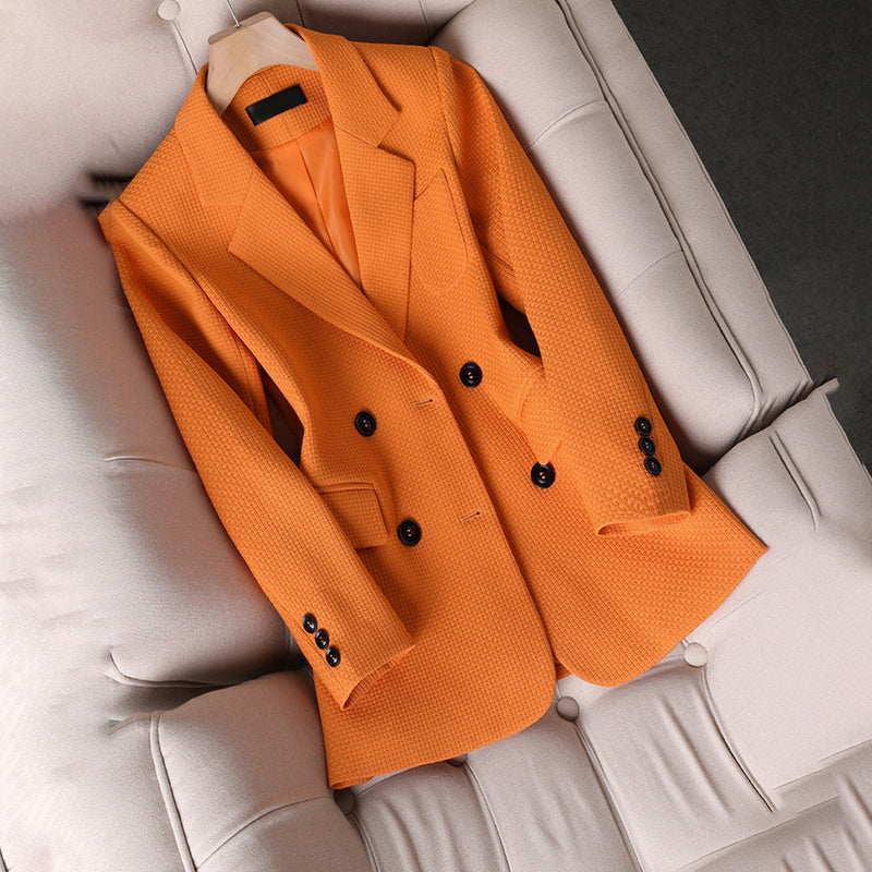 Tailored Double-Breasted Blazer-blazers > double-breasted blazers-Laventaire-Laventaire