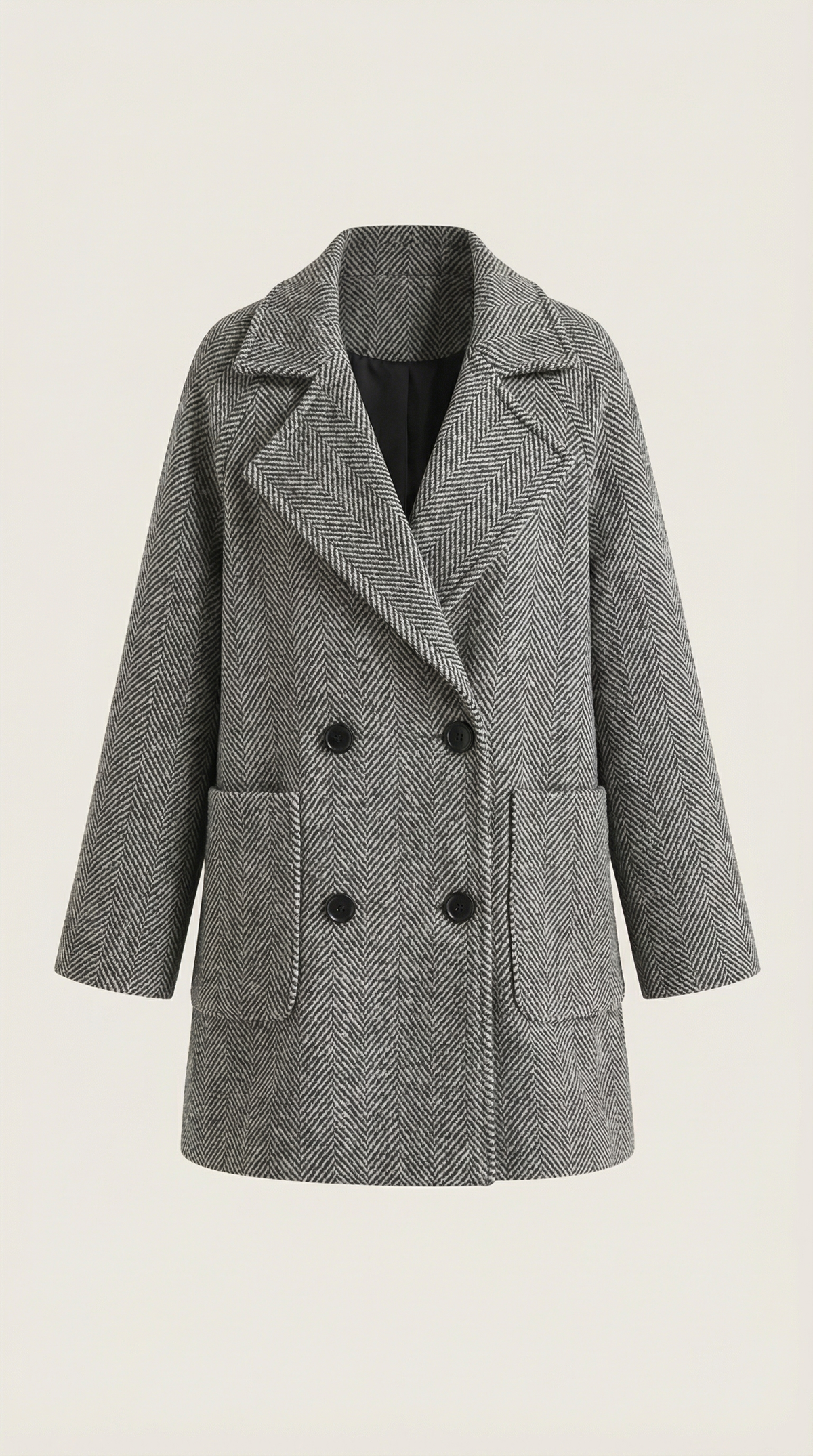 Tailored Double Breasted Coat-outerwear > coats > tailored coats-Laventaire-Laventaire
