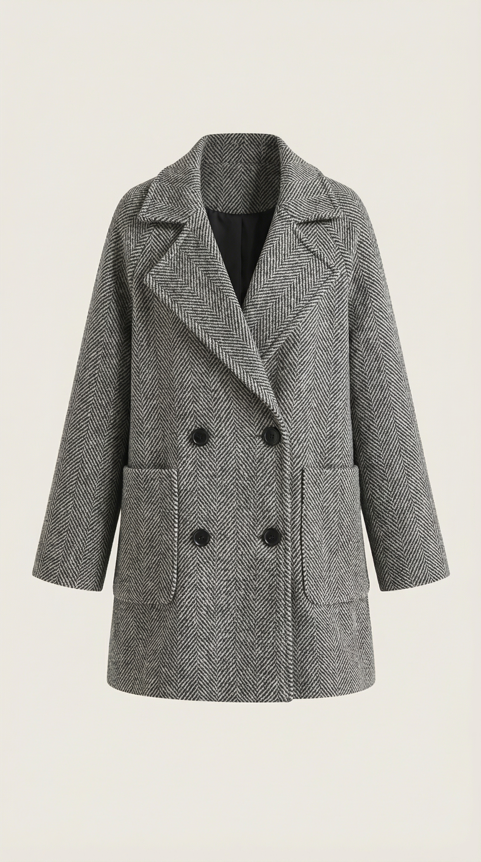 Tailored Double Breasted Coat-outerwear > coats > tailored coats-Laventaire-Laventaire