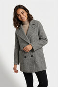 Tailored Double Breasted Coat-outerwear > coats > tailored coats-Laventaire-Gray-S-Laventaire