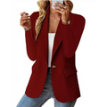 Tailored Fit Blazer-jackets > blazers-Laventaire-Burgundy-S-Laventaire