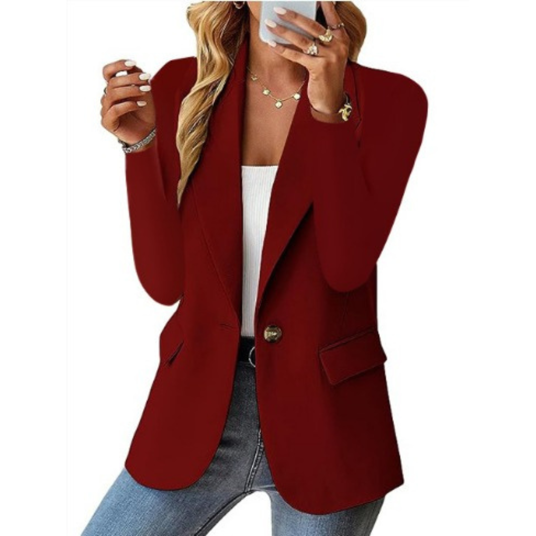 Tailored Fit Blazer-jackets > blazers-Laventaire-Burgundy-S-Laventaire