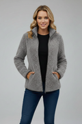 Tailored Fleece Jacket-jackets > fleece jacket-Laventaire-Gray-L-Laventaire