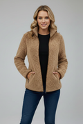 Tailored Fleece Jacket-jackets > fleece jacket-Laventaire-Khaki-XL-Laventaire