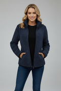 Tailored Fleece Jacket-jackets > fleece jacket-Laventaire-Navy Blue-S-Laventaire