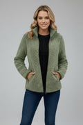 Tailored Fleece Jacket-jackets > fleece jacket-Laventaire-Olive Green-XL-Laventaire