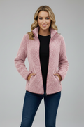Tailored Fleece Jacket-jackets > fleece jacket-Laventaire-Pink-L-Laventaire