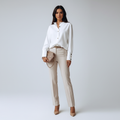Tailored Front-Buttoned Blouse-tops > blouses > button-up blouses-Laventaire-Laventaire