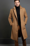 Tailored Long Coat-coats > long coat > tailored long coat-Laventaire-Light Brown-S-Laventaire