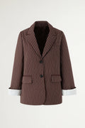 Tailored Pinstripe Blazer-blazers > tailored blazer-Laventaire-Laventaire