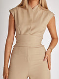 Tailored Wide Leg Jumpsuit-jumpsuits > wide leg jumpsuit-Laventaire-Laventaire