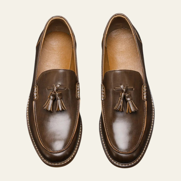 Tassel Slip-On Loafers-footwear > loafers > slip-on loafers-Laventaire-Laventaire