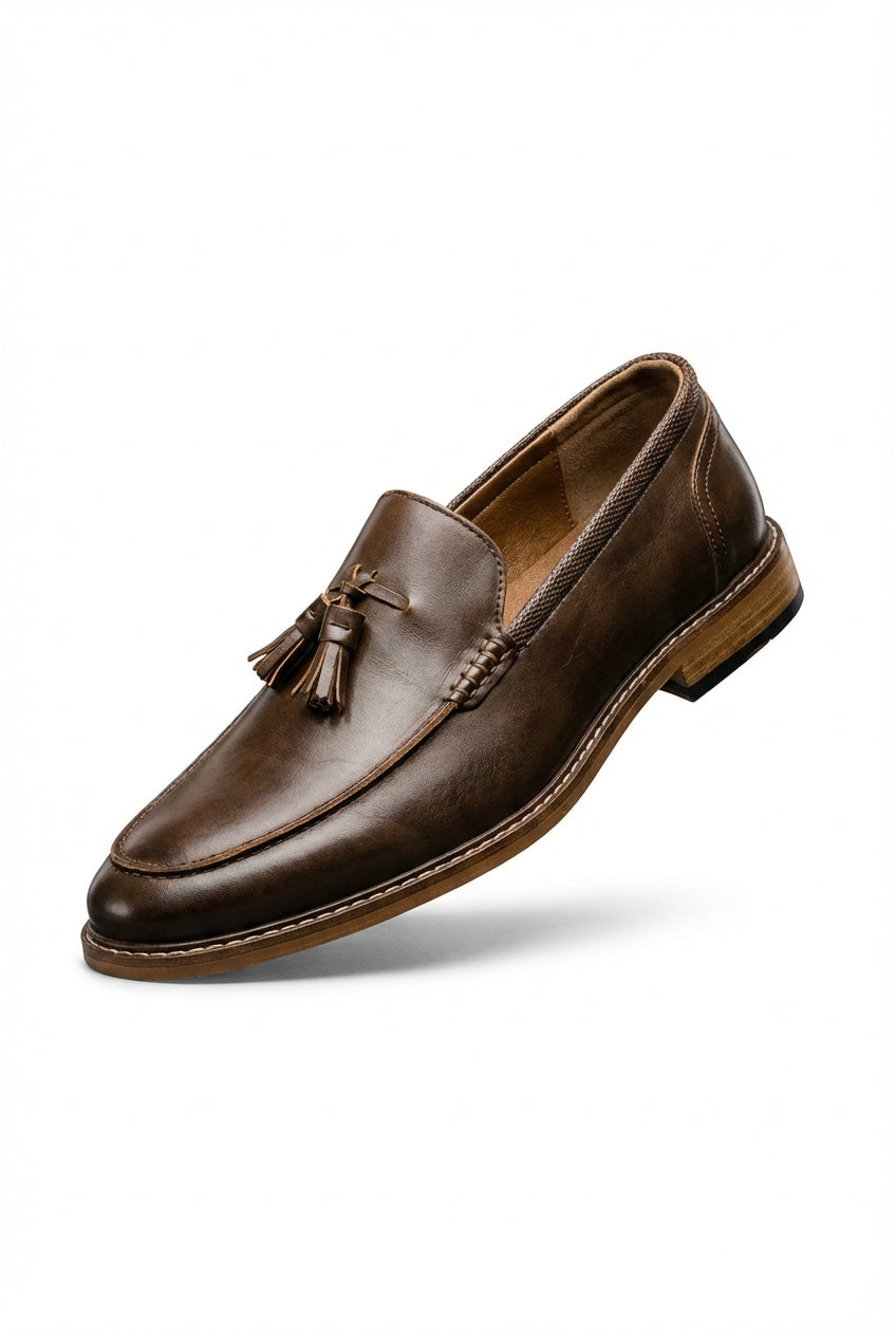Tassel Slip-On Loafers-footwear > loafers > slip-on loafers-Laventaire-Laventaire