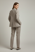 Taupe Blazer Trouser Set-suits > blazer set-Laventaire-Laventaire
