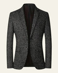 Textured Blazer Jacket-jackets > blazers-Laventaire-Dark Gray-XS-Laventaire