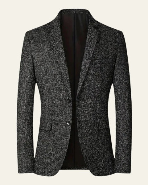 Textured Blazer Jacket-jackets > blazers-Laventaire-Dark Gray-XS-Laventaire
