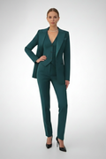 Three-Piece Set Blazer Trousers-suit sets > women's suit set-Laventaire-Dark Green-S-Laventaire