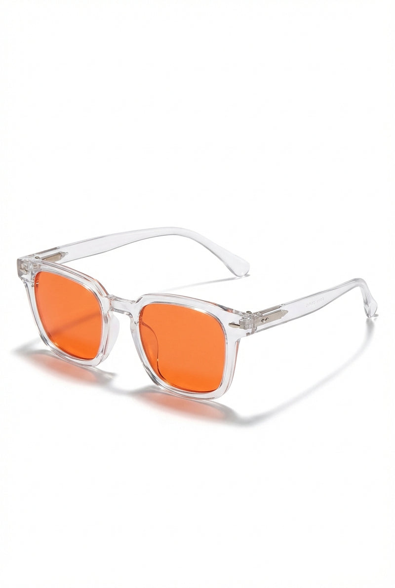 Transparent Square Sunglasses-accessories > sunglasses-Laventaire-Orange-One size-Laventaire