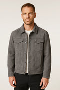 Trucker Buttoned Jacket-trucker jackets > men's jackets-Laventaire-Laventaire