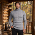 Turtleneck Jacquard Sweater-sweaters > turtleneck sweater-Laventaire-Laventaire
