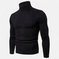 Turtleneck Jacquard Sweater-sweaters > turtleneck sweater-Laventaire-Black-S-Laventaire