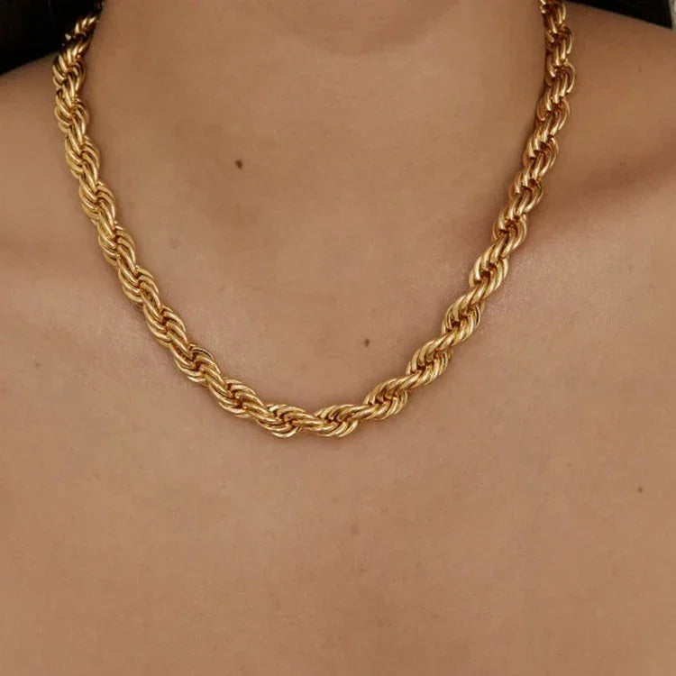Twist Chain Necklace-jewelry > necklaces > chain necklaces-Laventaire-Laventaire