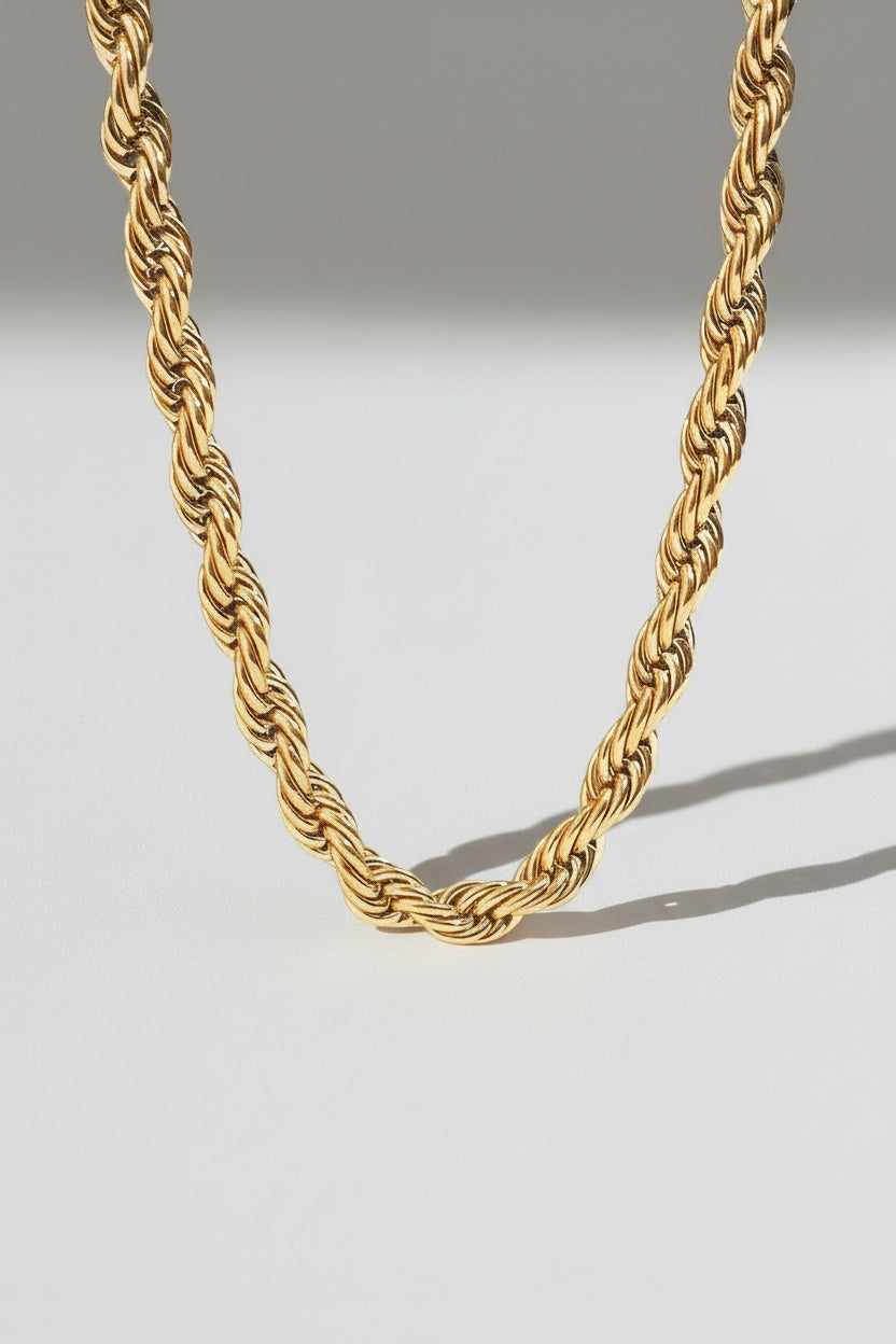 Twist Chain Necklace-jewelry > necklaces > chain necklaces-Laventaire-Laventaire