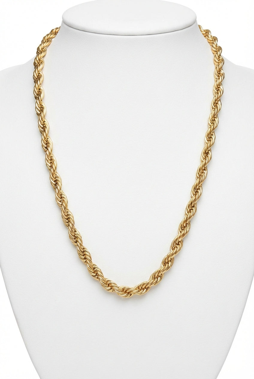 Twist Chain Necklace-jewelry > necklaces > chain necklaces-Laventaire-Gold-One Size-Laventaire