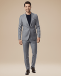 Two-Piece Business Suit-suits > men's suits > slim fit suits-Laventaire-Light Gray-S-Laventaire