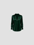V-Neck Blouse Top-tops > blouses-Laventaire-Laventaire