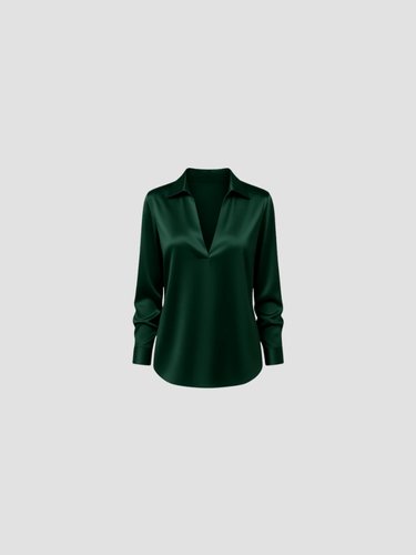 V-Neck Blouse Top-tops > blouses-Laventaire-Laventaire