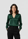 V-Neck Blouse Top-tops > blouses-Laventaire-Laventaire