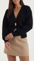 V-Neck Casual Cardigan-cardigans > casual cardigan-Laventaire-Laventaire