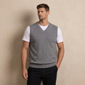 V-Neck Knit Vest-tops > vests-Laventaire-Laventaire