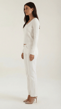 V-Neck Ribbed Sweater-sweaters > V-neck sweater-Laventaire-Laventaire