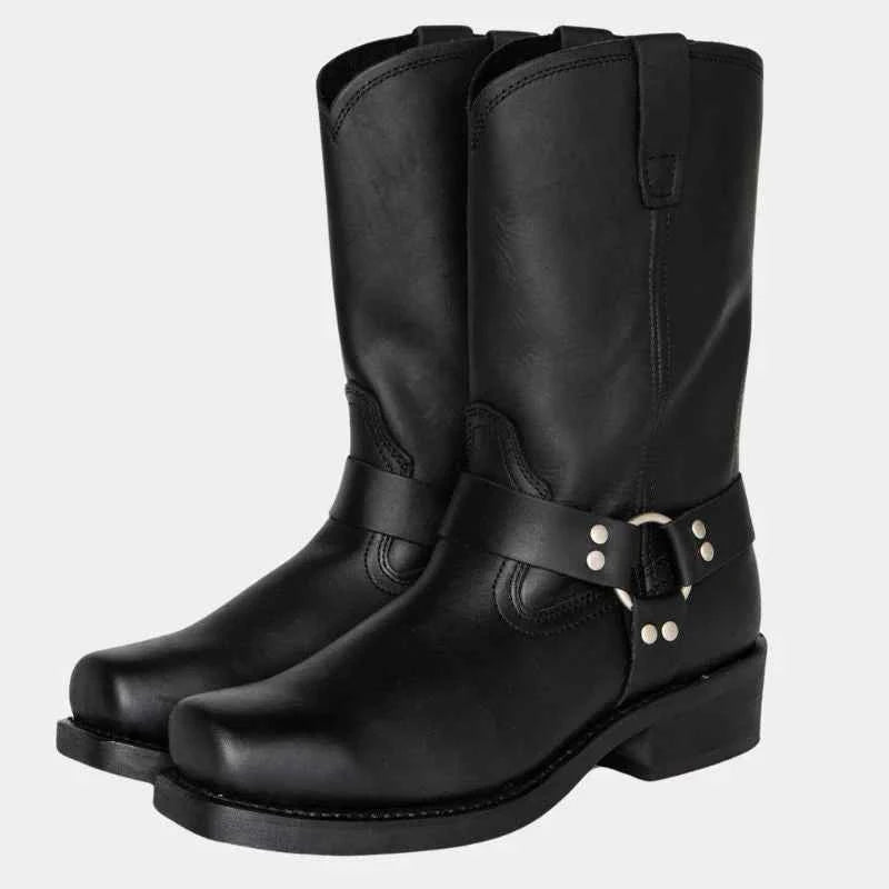 Vintage Cowboy Boots-footwear > boots > cowboy boots-Laventaire-Black-39-Laventaire